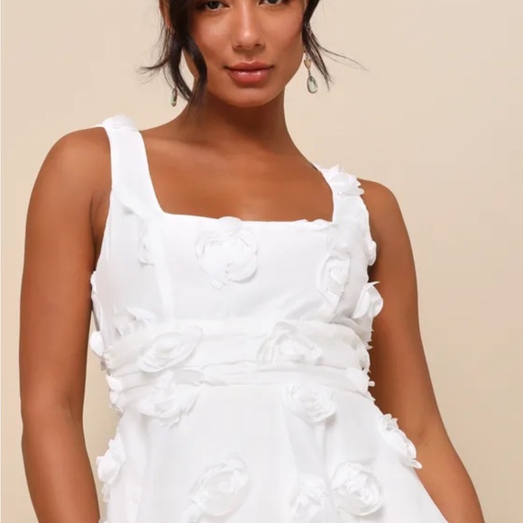 Lulu's “Exceptional Entrance” Tiered Rosette Midi Dress, Size XXL - Picture 4 of 11